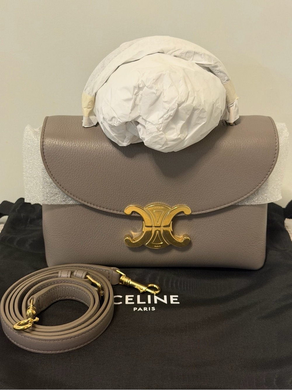 Celine Teen Nino Bag in Pebble
